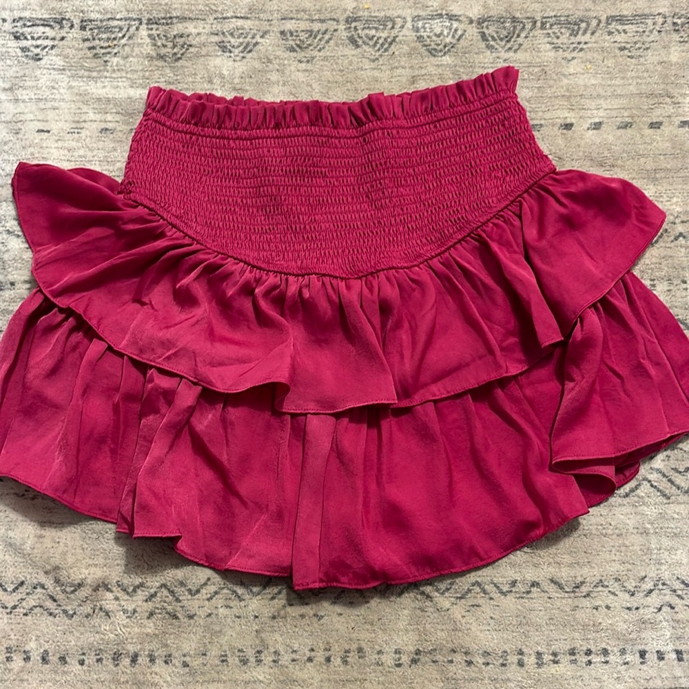 NEW ee:some Pink Smocked Ruffle Skort